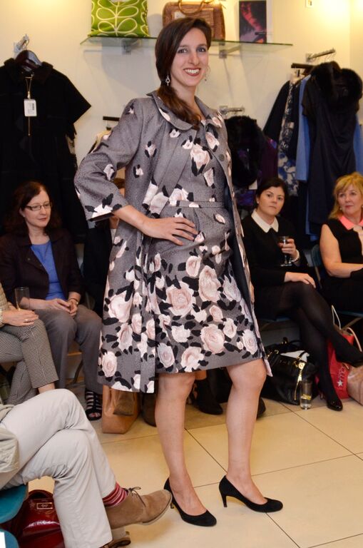 Aideen Bodkin Singer Grey Floral Dress & Audin Grey Flower Coat