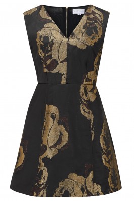 Almost Famous Black and Gold Dress 
