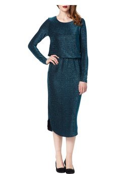 Almost Famous blue lurex dress 