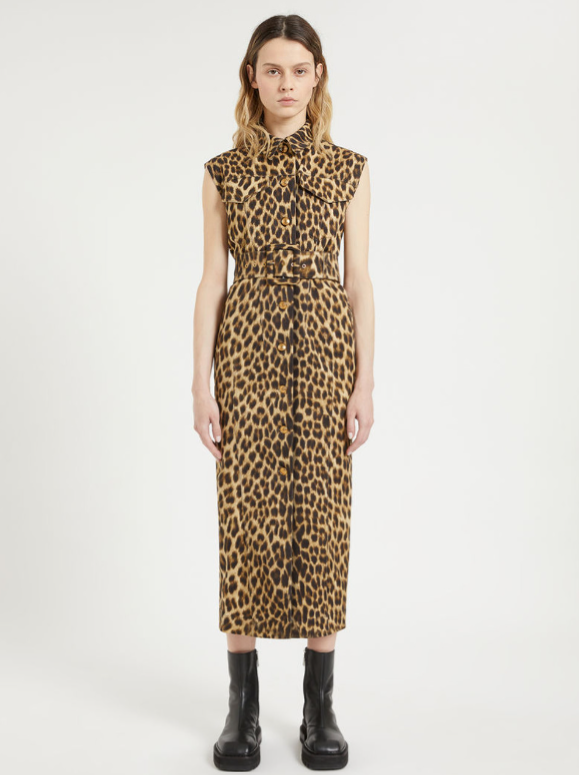 Sportmax Palio Sleeveless Leopard Dress
