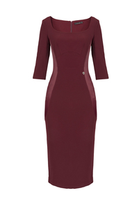 Twin Set Panel Dress burgundy 